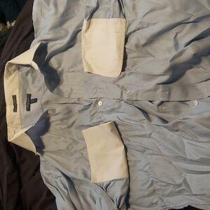 Business man fancy! Burberry London 2 tone 100s 2 ply cotton dress shirt